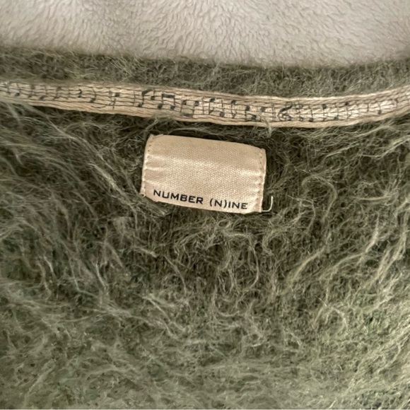 grunge cobain-esq number nine cardigan cropped but temporary stitch - Picture 1 of 5